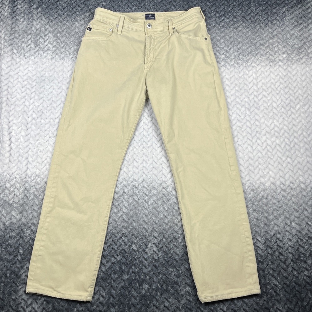 AG Adriano Goldschmied Mens tag'36x34'(Fits 34x30" *hemmed) Tan Graduate Chino